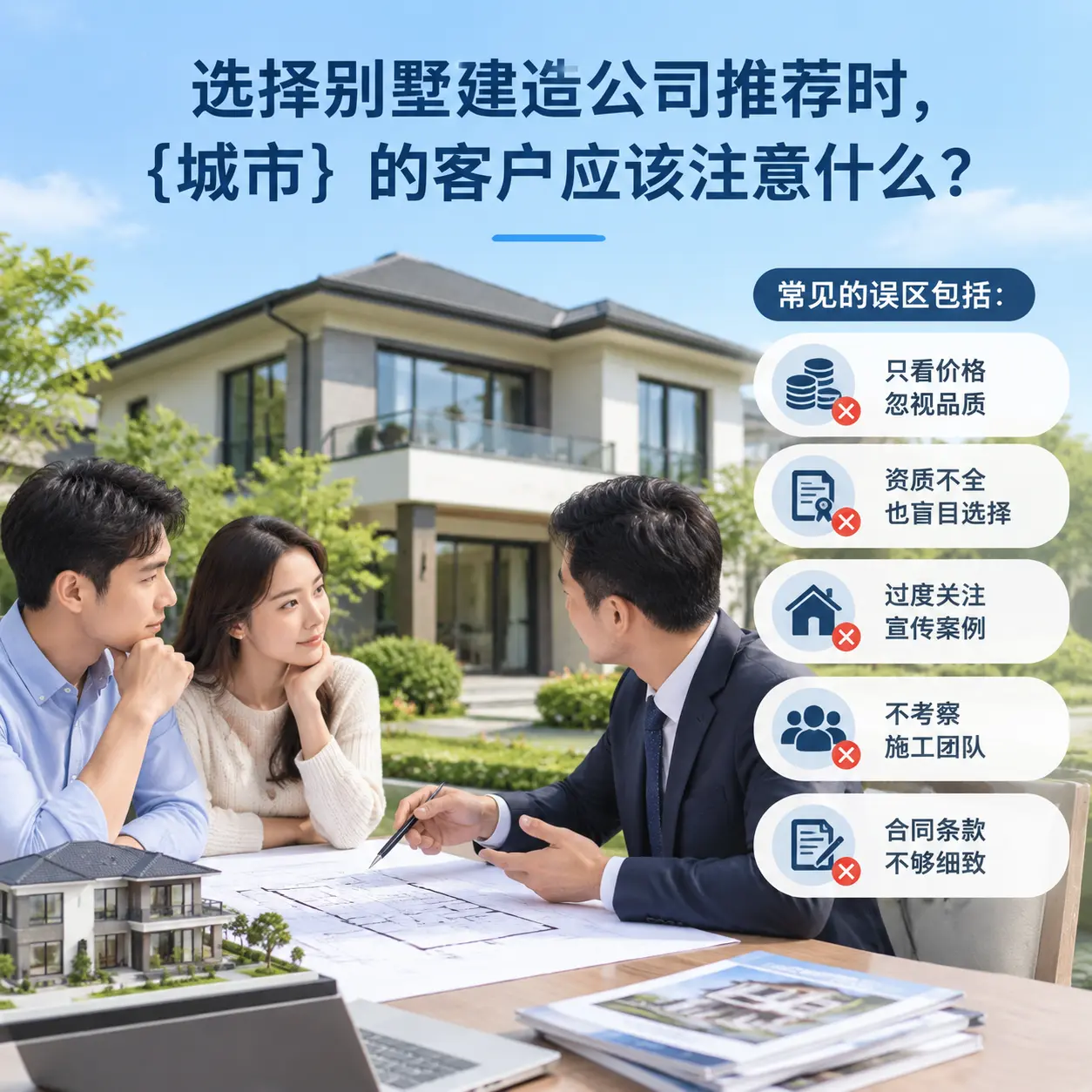 选择别墅建造公司推荐时，瓮安 的客户应该注意什么？